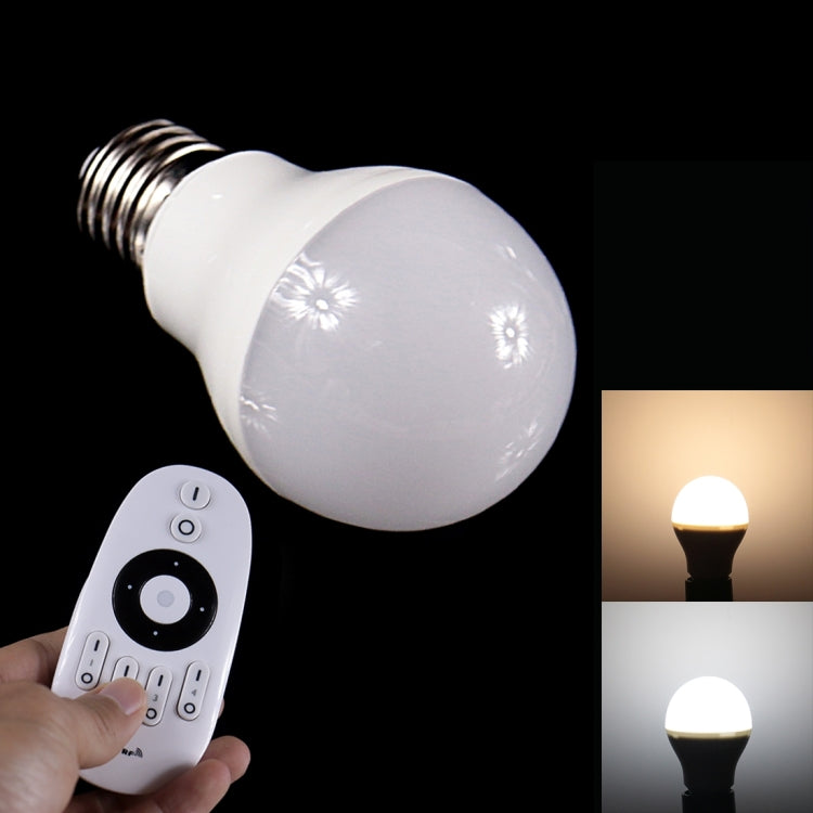 milight E27 6W 400-450LM LED Smart Light Bulb, White Light + Warm White Light, with 2.4GHz Remote Control