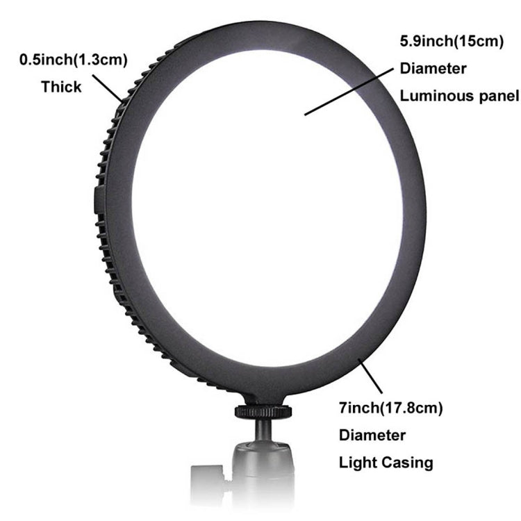 C-200RS DC7.4-14.8V 16W Circular 3200ï½ž5600K Double Color Temperature Camera LED Side Light Bulbs