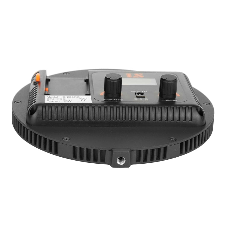 C-200RS DC7.4-14.8V 16W Circular 3200ï½ž5600K Double Color Temperature Camera LED Side Light Bulbs