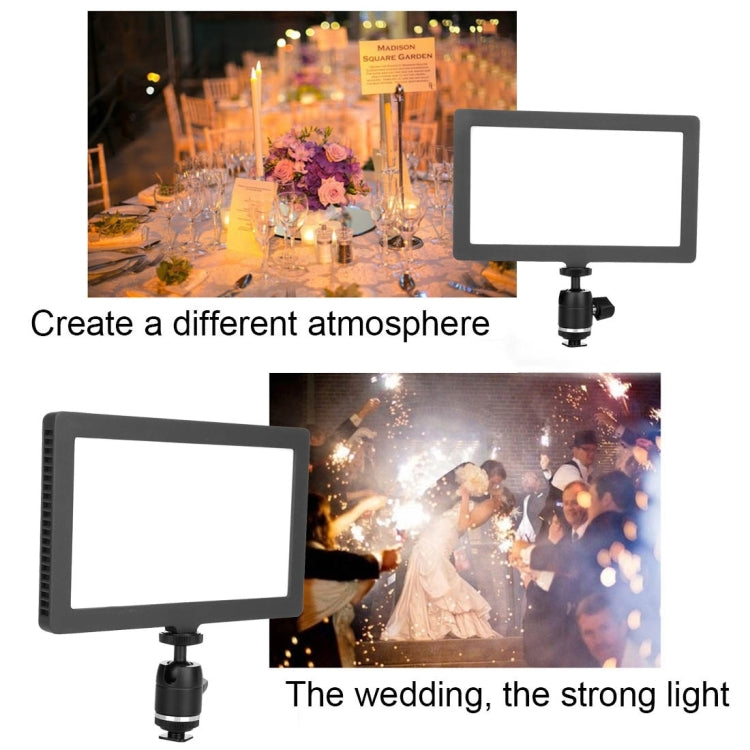 C-208AS DC7.4-14.8V 16W Squared 3200ï½ž5600K Double Color Temperature Camera LED Side Light Bulbs