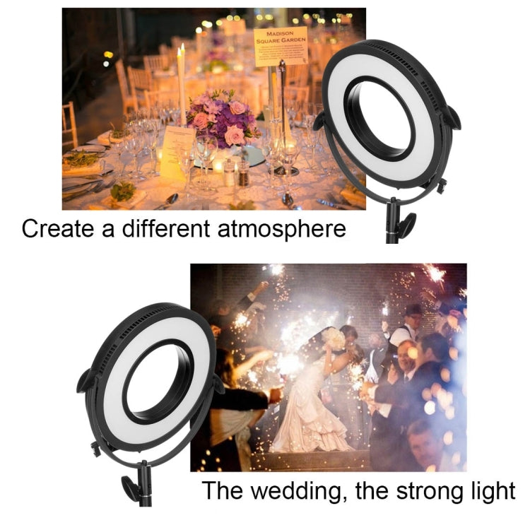 C-318RLS DC7.4-14.8V 30W Adjustable Circular 3200ï½ž5600K Double Color Temperature Camera LED Side Light Bulbs