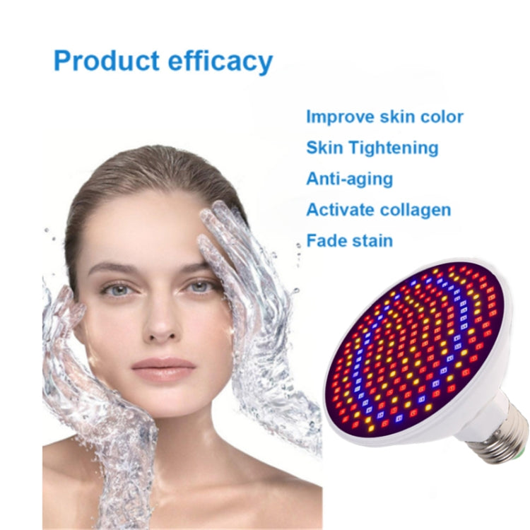 E27 20W 200 LEDs SMD 2835 Red + Blue + Yellow Light LED Beauty Lamp Lighting Face Light