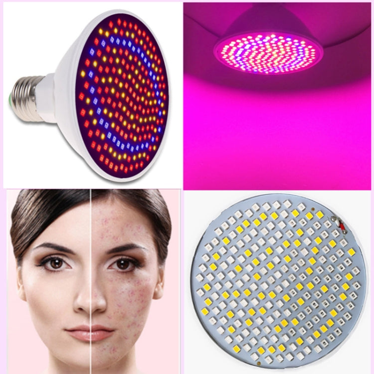 E27 20W 200 LEDs SMD 2835 Red + Blue + Yellow Light LED Beauty Lamp Lighting Face Light