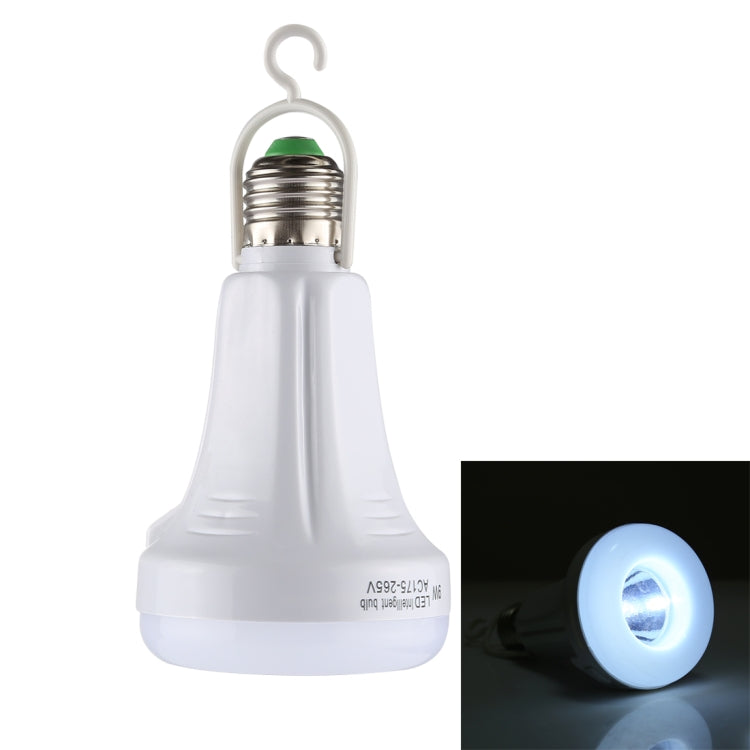 E27 9W White Light LED Bulb , Portable USB Charging Camping Emergency Flashlight with Hook, AC 175-265V