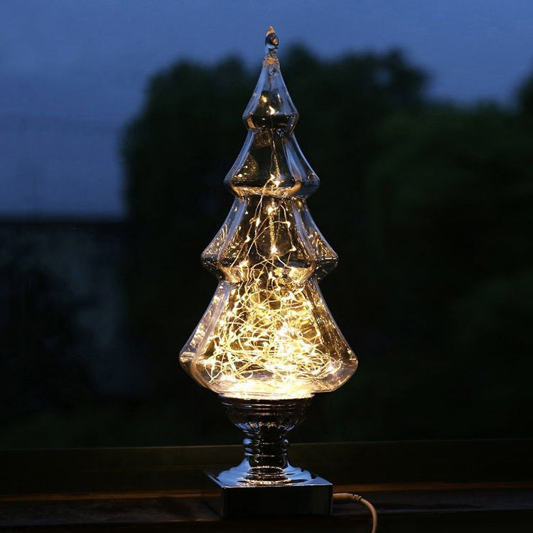 Wish Tree Warm White Light LED Night Lamp, Creative Lover Gift Three Treasures Fire Tree Honeysuckle Home Ornaments Decorative Light