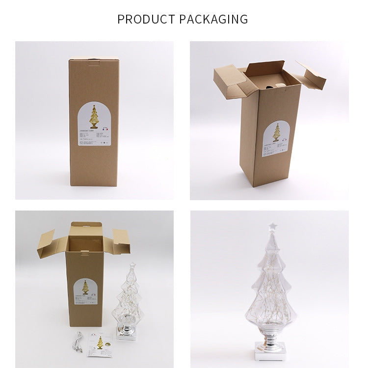 Wish Tree Warm White Light LED Night Lamp, Creative Lover Gift Three Treasures Fire Tree Honeysuckle Home Ornaments Decorative Light