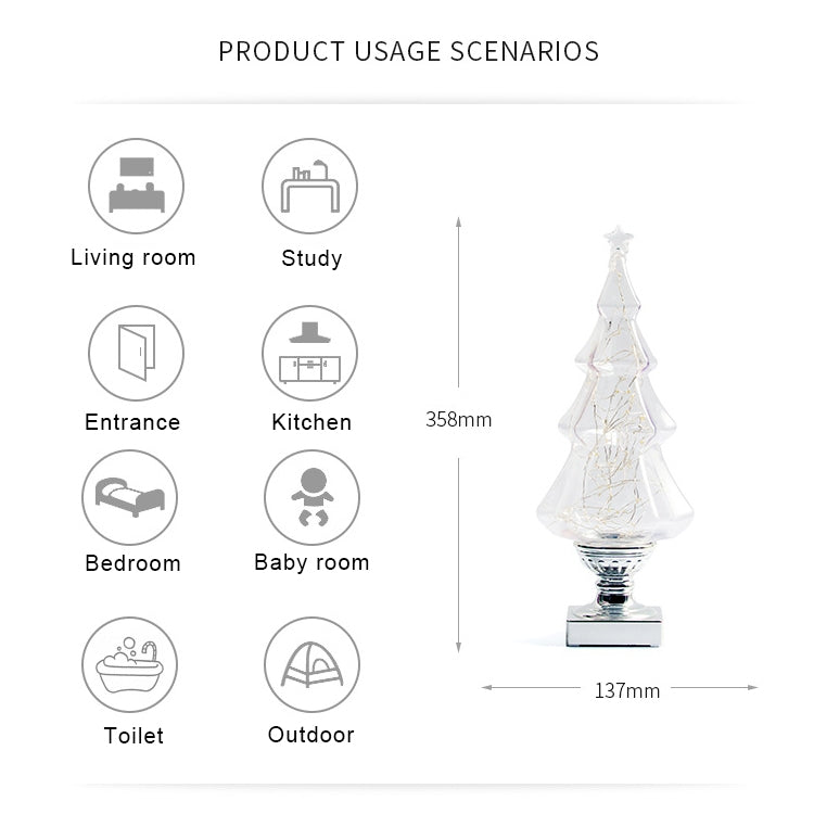 Wish Tree Warm White Light LED Night Lamp, Creative Lover Gift Three Treasures Fire Tree Honeysuckle Home Ornaments Decorative Light
