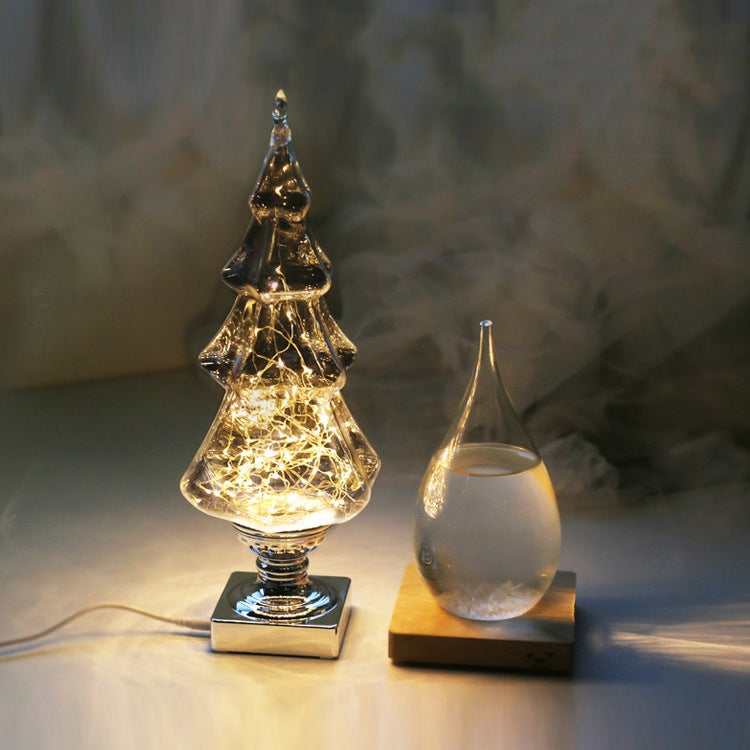 Wish Tree Warm White Light LED Night Lamp, Creative Lover Gift Three Treasures Fire Tree Honeysuckle Home Ornaments Decorative Light