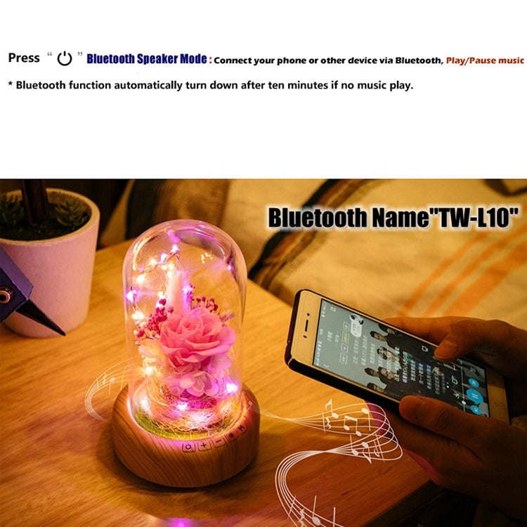 Dream Streamer Bottle LED Night Light, Rechargeable LED Decorative Table Lamp with Bluetooth Speaker Function