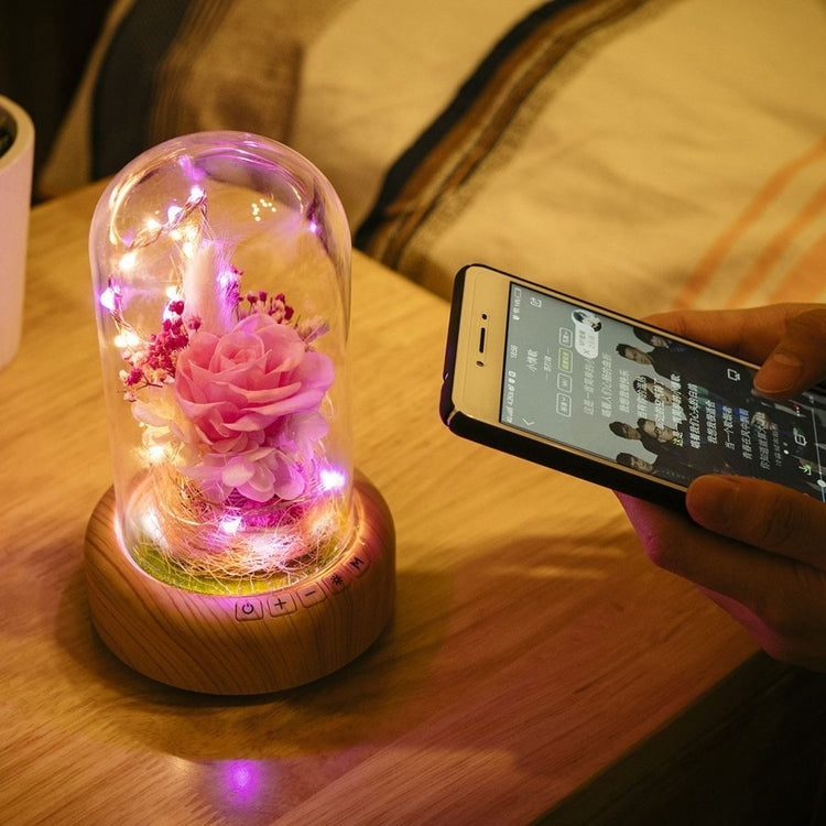 Dream Streamer Bottle LED Night Light, Rechargeable LED Decorative Table Lamp with Bluetooth Speaker Function