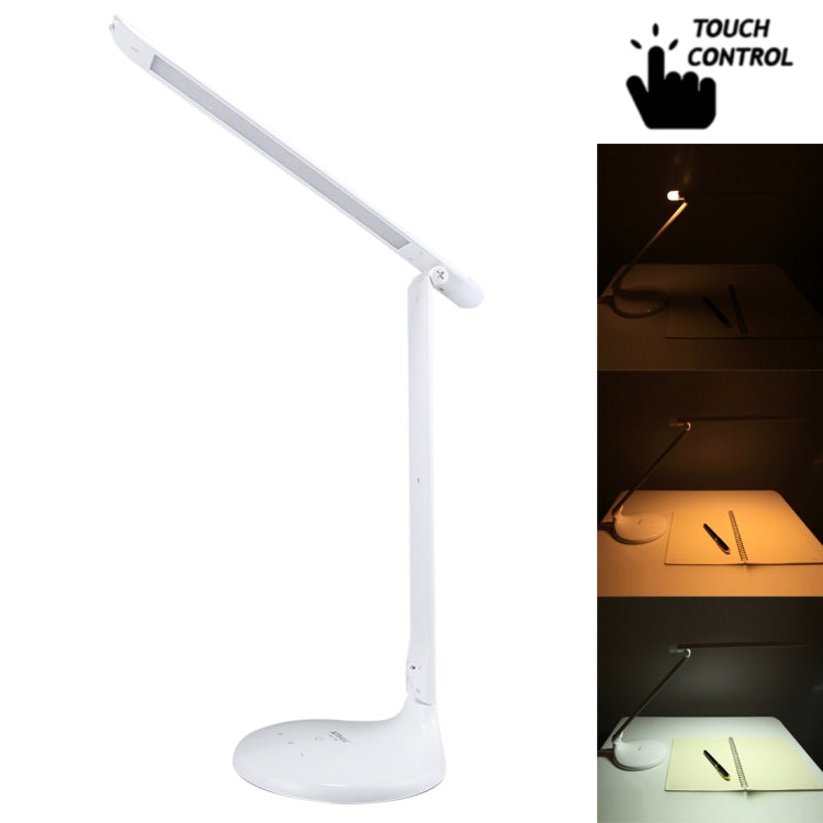 TGX-763 3-grade Brightness Touch Dimmer LED Desk Lamp, 52 LEDs 180 Degrees Adjustable Arm Eye Protection Light with Small Night Light Function