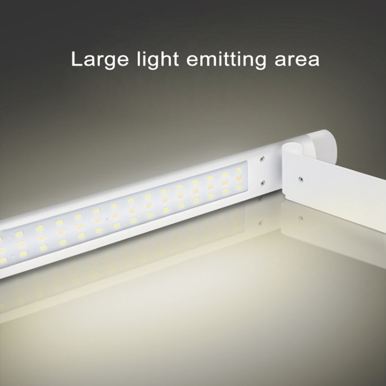 TGX-763 3-grade Brightness Touch Dimmer LED Desk Lamp, 52 LEDs 180 Degrees Adjustable Arm Eye Protection Light with Small Night Light Function