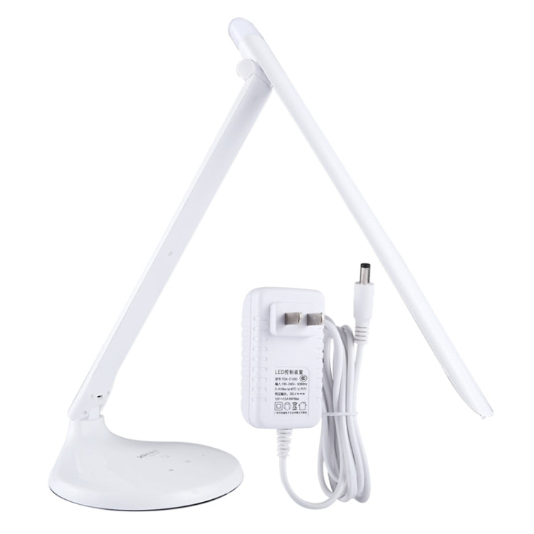 TGX-763 3-grade Brightness Touch Dimmer LED Desk Lamp, 52 LEDs 180 Degrees Adjustable Arm Eye Protection Light with Small Night Light Function