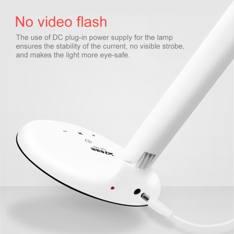 TGX-763 3-grade Brightness Touch Dimmer LED Desk Lamp, 52 LEDs 180 Degrees Adjustable Arm Eye Protection Light with Small Night Light Function