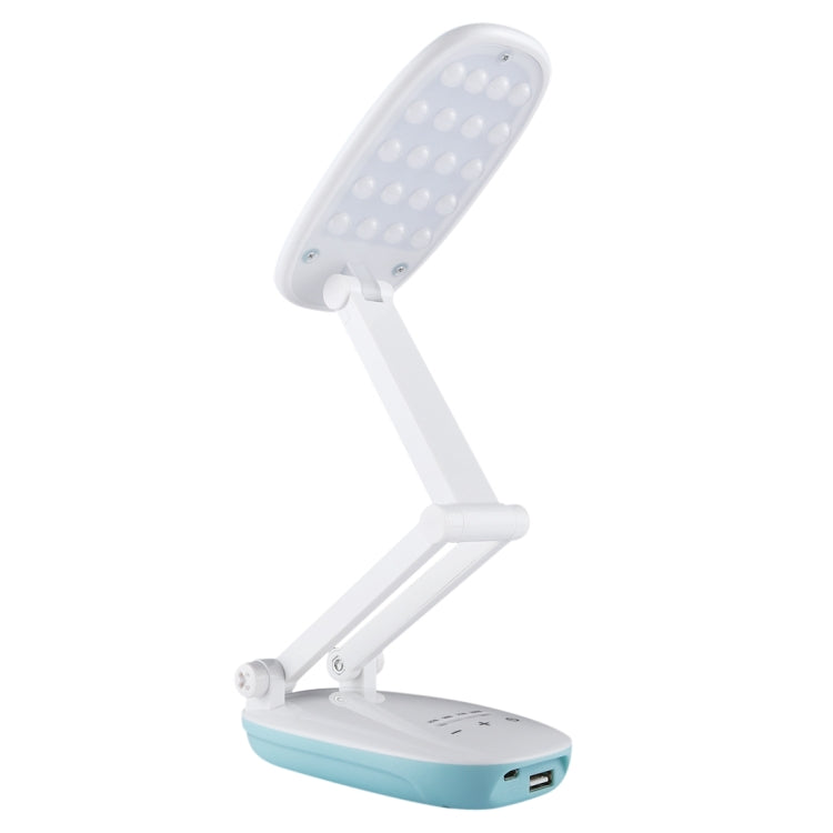 TGX-767 4W 4-grade Brightness Touch Dimmer LED Desk Lamp , 20 LEDs Folding Eye Protection Light with Power Bank Function & Battery Power Display
