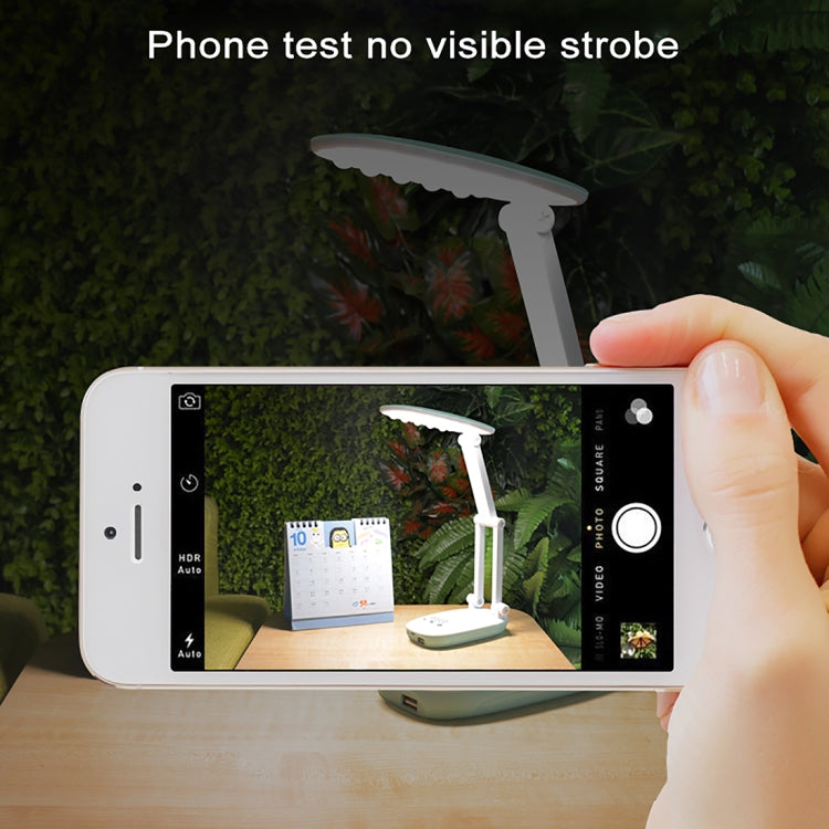 TGX-767 4W 4-grade Brightness Touch Dimmer LED Desk Lamp , 20 LEDs Folding Eye Protection Light with Power Bank Function & Battery Power Display