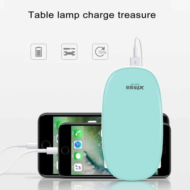 TGX-767 4W 4-grade Brightness Touch Dimmer LED Desk Lamp , 20 LEDs Folding Eye Protection Light with Power Bank Function & Battery Power Display