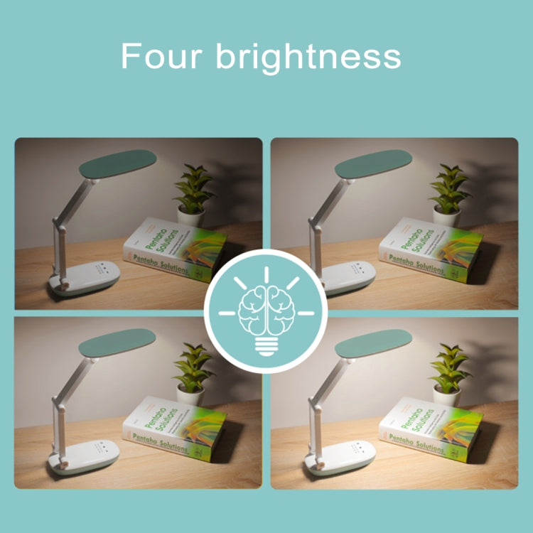 TGX-767 4W 4-grade Brightness Touch Dimmer LED Desk Lamp , 20 LEDs Folding Eye Protection Light with Power Bank Function & Battery Power Display