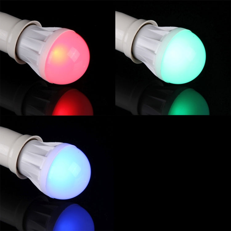 3W RGB LED Light Bulb , B50 E27 300-350LM with Remote Control, AC 85-265V