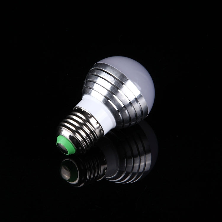 3W RGB LED Light Bulb , Q1 E27 300-350LM with Remote Control, AC 85-265V
