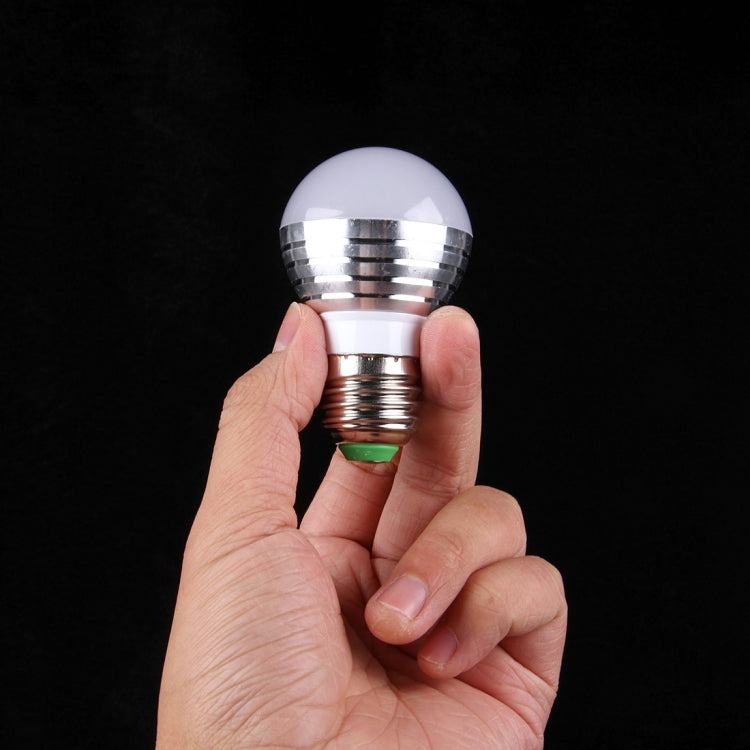 3W RGB LED Light Bulb , Q1 E27 300-350LM with Remote Control, AC 85-265V