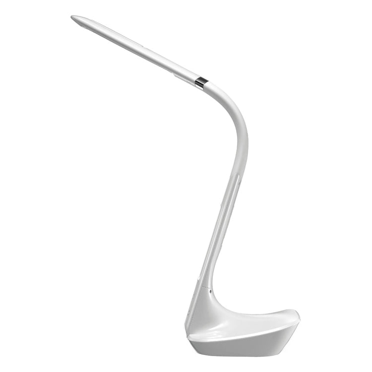 H1 10W 5-grade Brightness LED Desk Lamp , AC 100-240V 450 LM Touch Dimmer Flexible Rotating Shaft Lamp Arm with Calendar Display(White)
