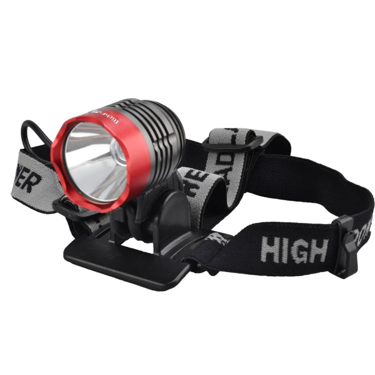 RichFire SF-90 1 LED 1000 LM CREE XM-L(T6) Cool White LED Bicycle Headlamp with Strong / Middle / Low / Fast Strobe Modes(Red + Grey)