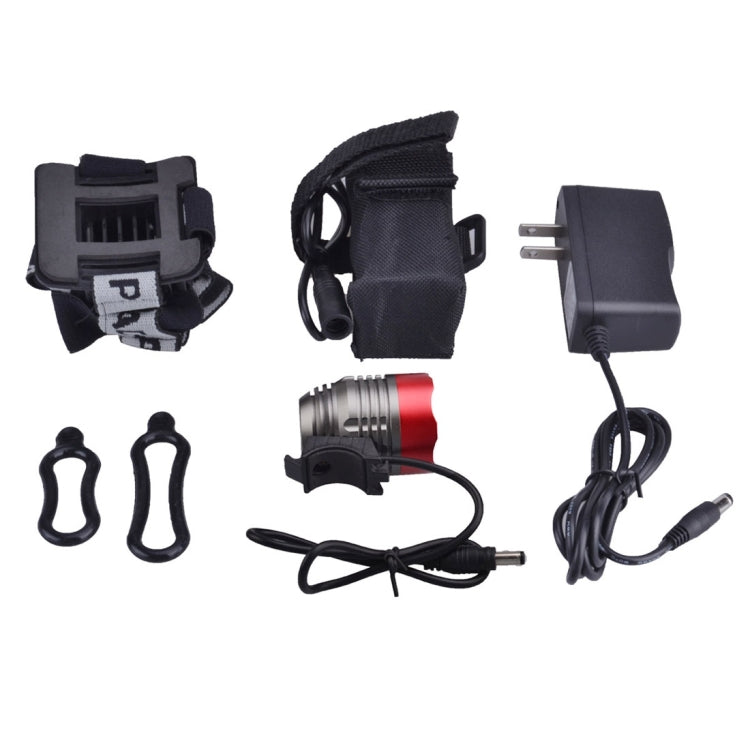 RichFire SF-90 1 LED 1000 LM CREE XM-L(T6) Cool White LED Bicycle Headlamp with Strong / Middle / Low / Fast Strobe Modes(Red + Grey)