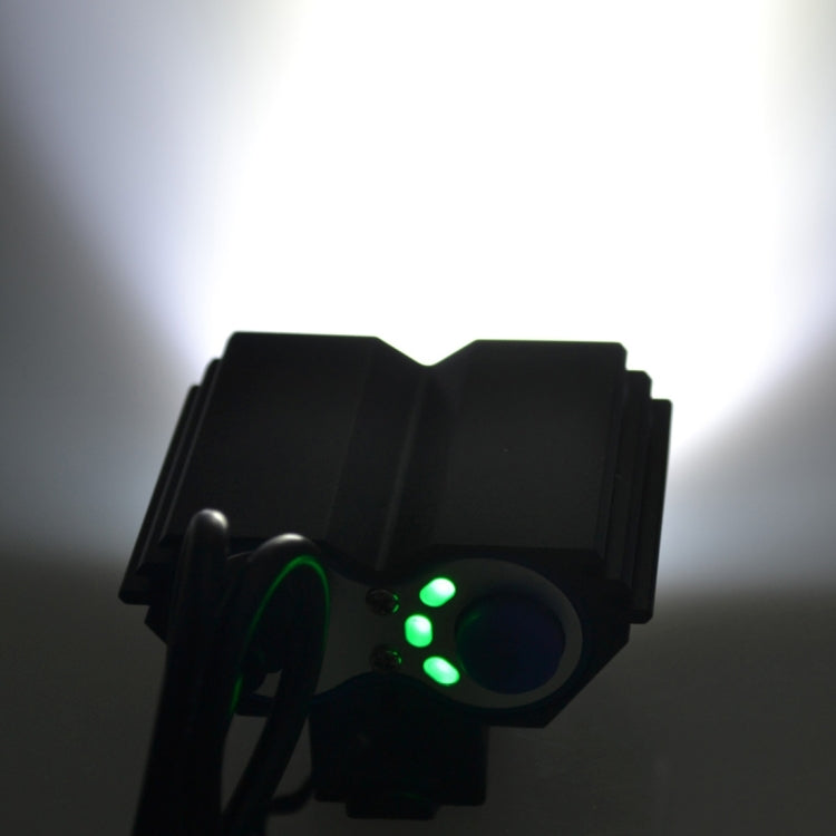 RichFire SF-607 2 LEDs 2000 LM CREE XML-T6 Cool White LED Bicycle Headlamp with Strong / Middle / Low / Fast Strobe Modes(Black)