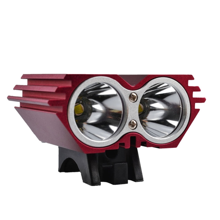 RichFire SF-607B 2 LEDs 2000 LM CREE XML-T6 Cool White LED Eagle Eye Bicycle Headlamp with Strong / Middle / Low / Fast Strobe Modes(Red)