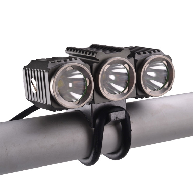 RichFire SF-617 3 LEDs 1200 LM CREE XM-L T6 Cool White LED Eagle Eye Bicycle Headlamp with Strong / Middle / Low / Fast Strobe Modes(Gray + Silver + Violet)