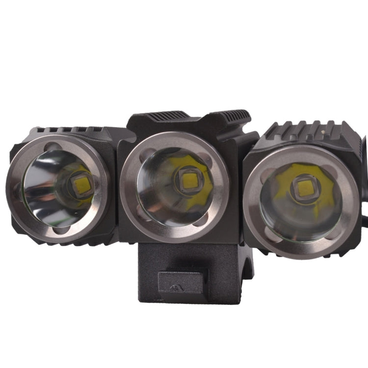 RichFire SF-617 3 LEDs 1200 LM CREE XM-L T6 Cool White LED Eagle Eye Bicycle Headlamp with Strong / Middle / Low / Fast Strobe Modes(Gray + Silver + Violet)