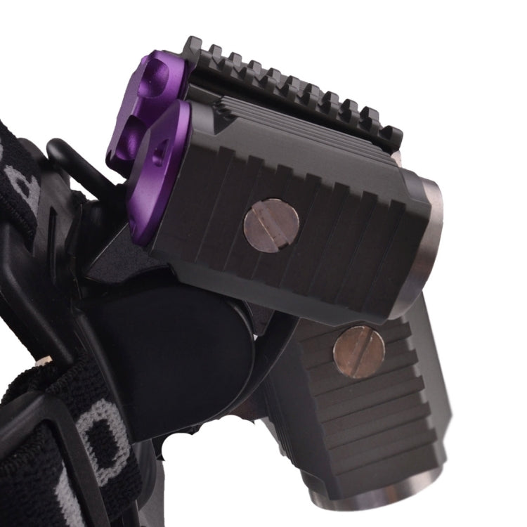 RichFire SF-617 3 LEDs 1200 LM CREE XM-L T6 Cool White LED Eagle Eye Bicycle Headlamp with Strong / Middle / Low / Fast Strobe Modes(Gray + Silver + Violet)