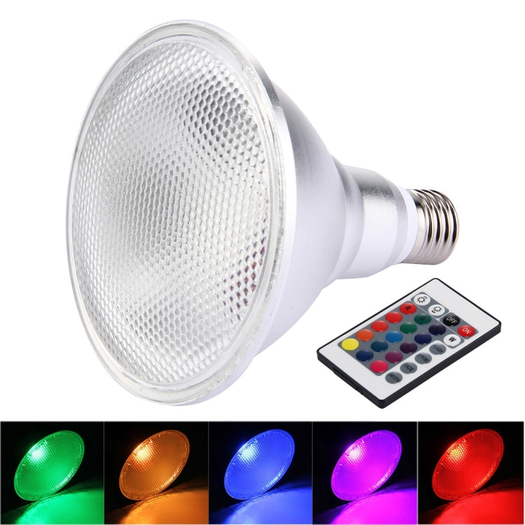 E27 20W PAR38 RGB LED Light Bulb , with 24 Keys Remote Controller, AC 85-260V