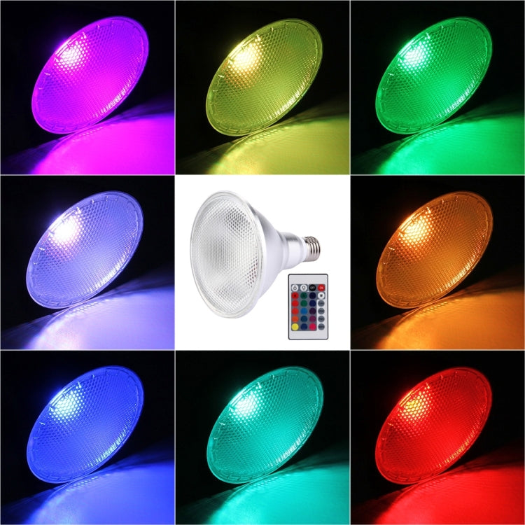 E27 20W PAR38 RGB LED Light Bulb , with 24 Keys Remote Controller, AC 85-260V