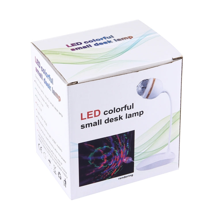 3W RGB Rotating LED Desk Lamp, USB Charging Magic Ball Small Light, DC 5V, Cable Length: about 1m(White)