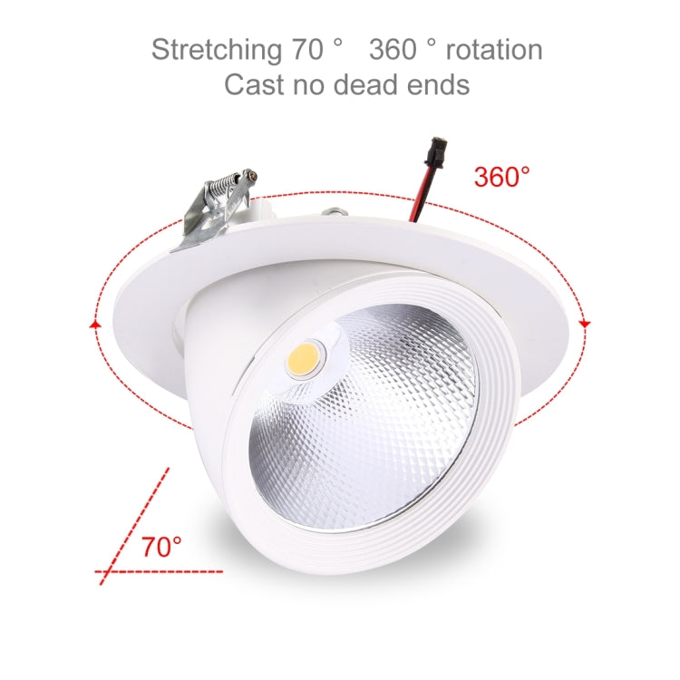30W Warm White COB LED Down Light , 2700LM 360 Degree Rotation Elephant Nose Ceiling Lights Bulb with Power Driver, AC 85-265V