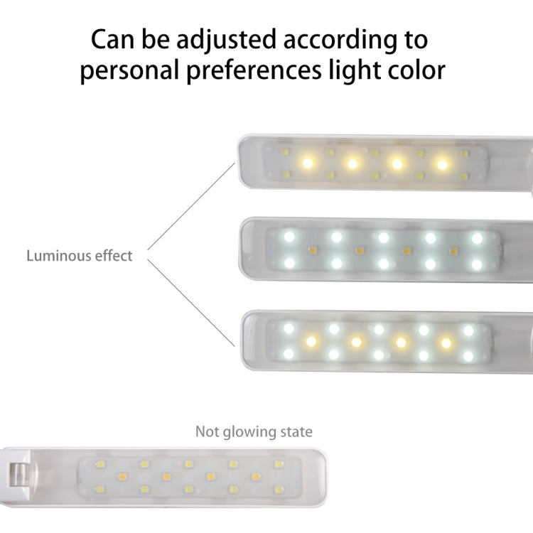 T9 4W SMD 5050 5-grade Brightness Folding LED Desk Lamp, 14 LEDs Touch Dimmer Eye Protection, DC 5V(White)