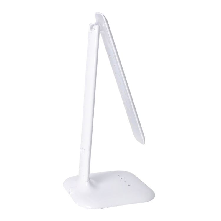 T32 4W SMD 5050 5-grade Brightness LED Desk Lamp, 14 LEDs Touch Dimmer Eye Protection Light with Calendar Temperature Time Date LCD Screen, DC 5V(White)