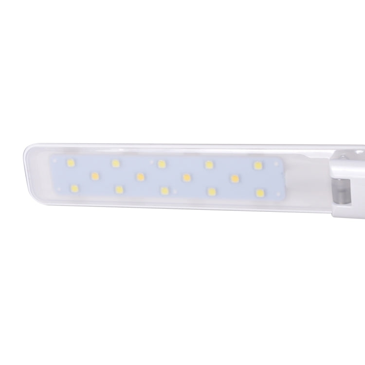 T32 4W SMD 5050 5-grade Brightness LED Desk Lamp, 14 LEDs Touch Dimmer Eye Protection Light with Calendar Temperature Time Date LCD Screen, DC 5V(White)