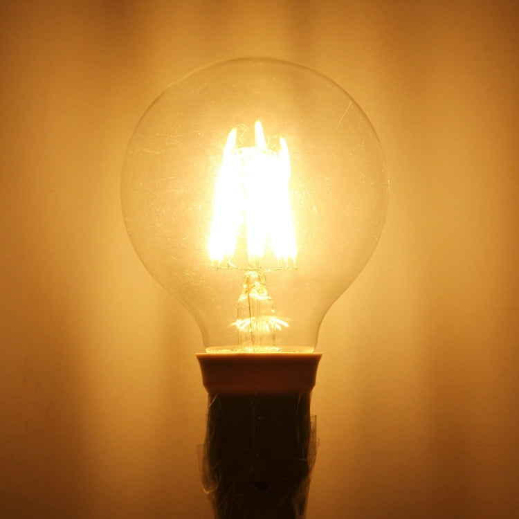 G80 E27 8W Transparent Retro Warm White LED Filament Light, 580 LM 2200K Energy Saving Bulb, AC 220V