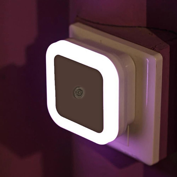 Square Shape Halo Light Control Sensor LED Night Light, Creative Energy-saving Wall Lamp