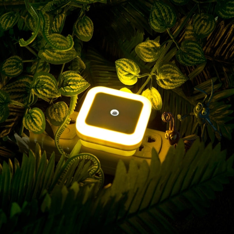 Square Shape Halo Light Control Sensor LED Night Light, Creative Energy-saving Wall Lamp