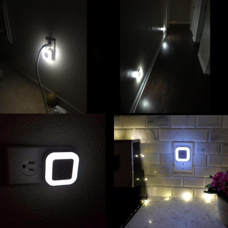 Square Shape Halo Light Control Sensor LED Night Light, Creative Energy-saving Wall Lamp
