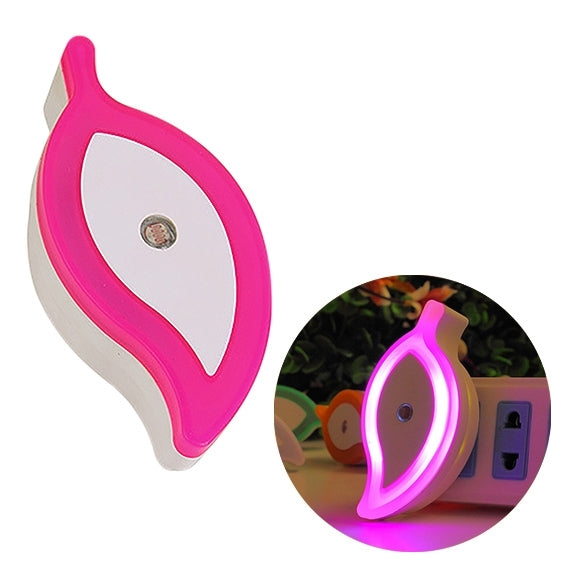 Leaf Shape Halo Light Control Sensor LED Night Light, Creative Energy-saving Wall Lamps, AC 110-240V, US/EU Plug
