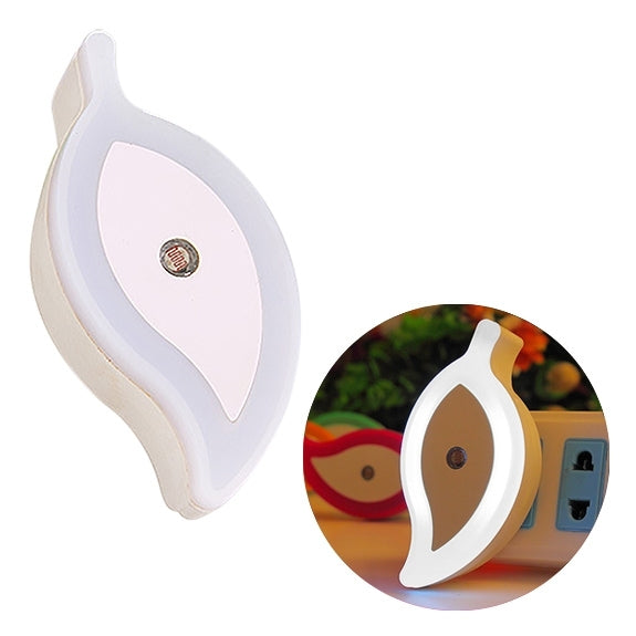 Leaf Shape Halo Light Control Sensor LED Night Light, Creative Energy-saving Wall Lamps, AC 110-240V, US/EU Plug