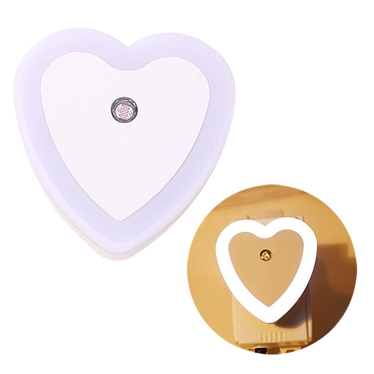 Heart Shape Halo Light Control Sensor LED Night Light, Creative Energy-saving Wall Lamps, AC 110-240V, US/EU Plug