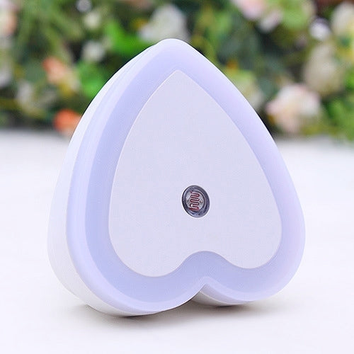 Heart Shape Halo Light Control Sensor LED Night Light, Creative Energy-saving Wall Lamps, AC 110-240V, US/EU Plug