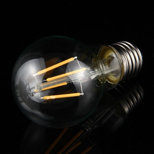 E27 4W Dimmable Retro Warm White LED Filament Light, 4 LEDs 320 LM Energy Saving Bulb for Halls, AC 220V