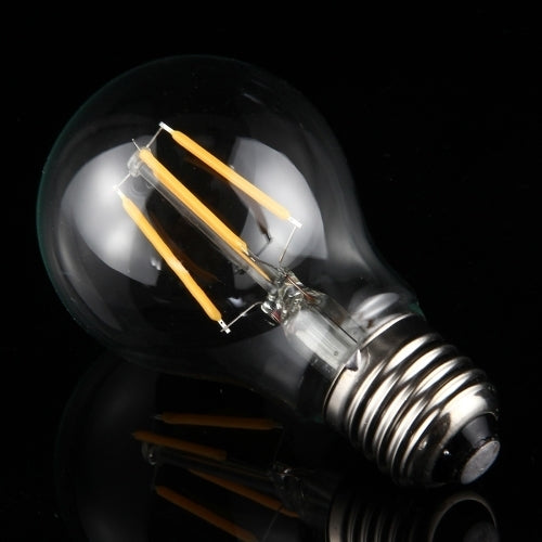 E27 4W Dimmable Retro Warm White LED Filament Light, 4 LEDs 320 LM Energy Saving Bulb for Halls, AC 220V